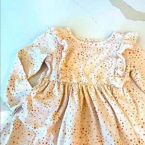 Cat & Jack White Smocked Long Sleeve Sundress